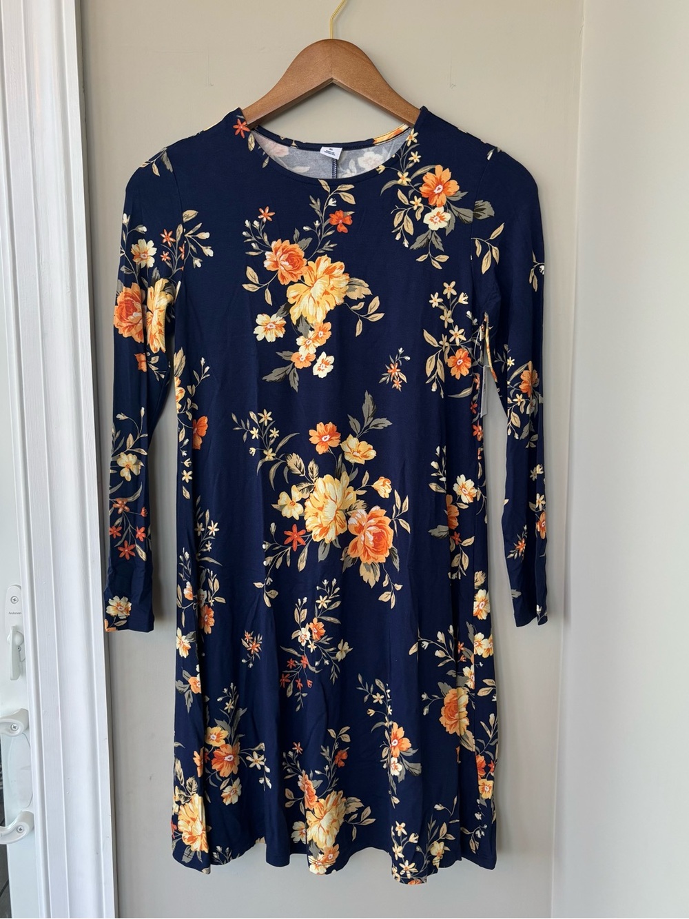 Fall floral print long sleeve dress old navy xs new